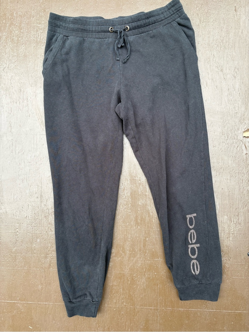 bebe Women’s Black Logo Jogger Sweatpants